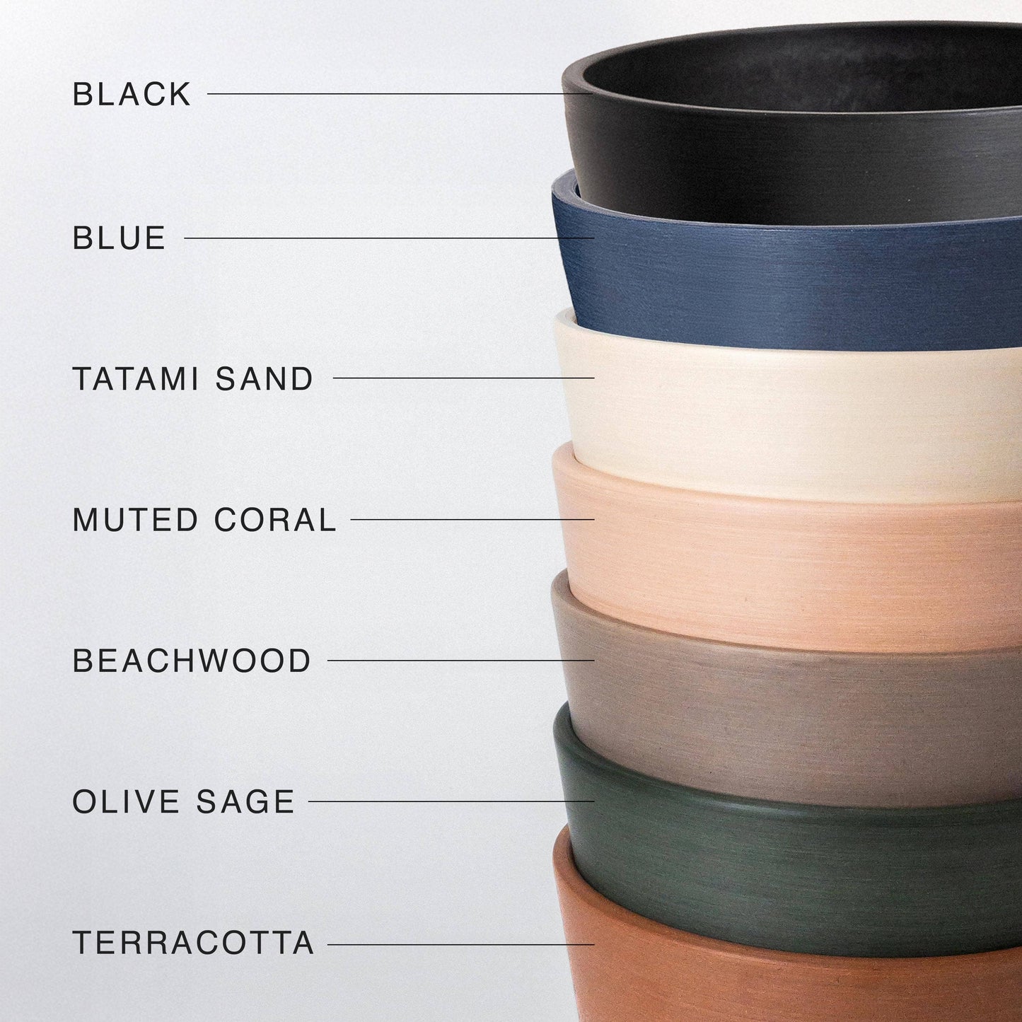 7" Tapered Signature Planter Pot & Saucer Set | Earth Tones
