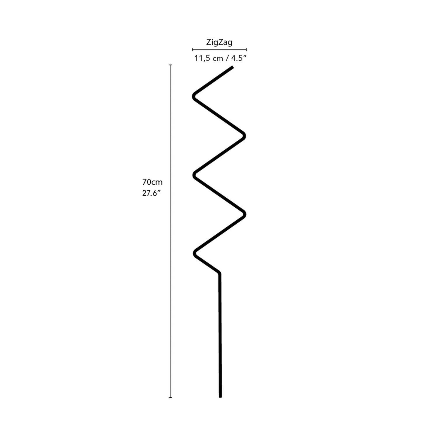 Golden plant stake from metal – ZigZag
